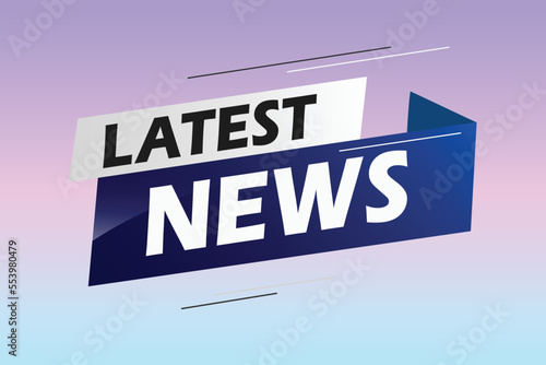 Latest news word concept vector illustration with blue lines modern futuristic 3d style for landing page template ui web mobile app poster banner flyer background gift card coupon label wallpaper