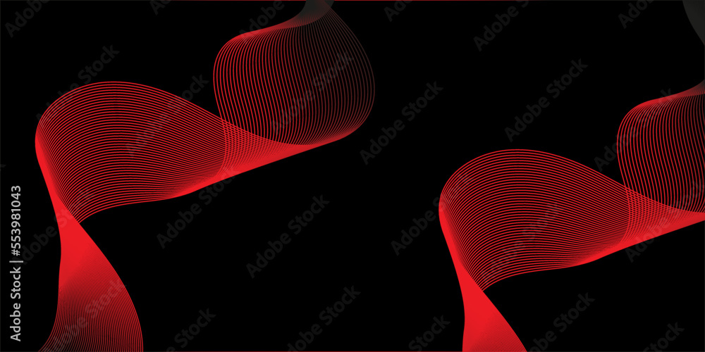 Abstract red and black lines wave background and abstract gradiant and ...