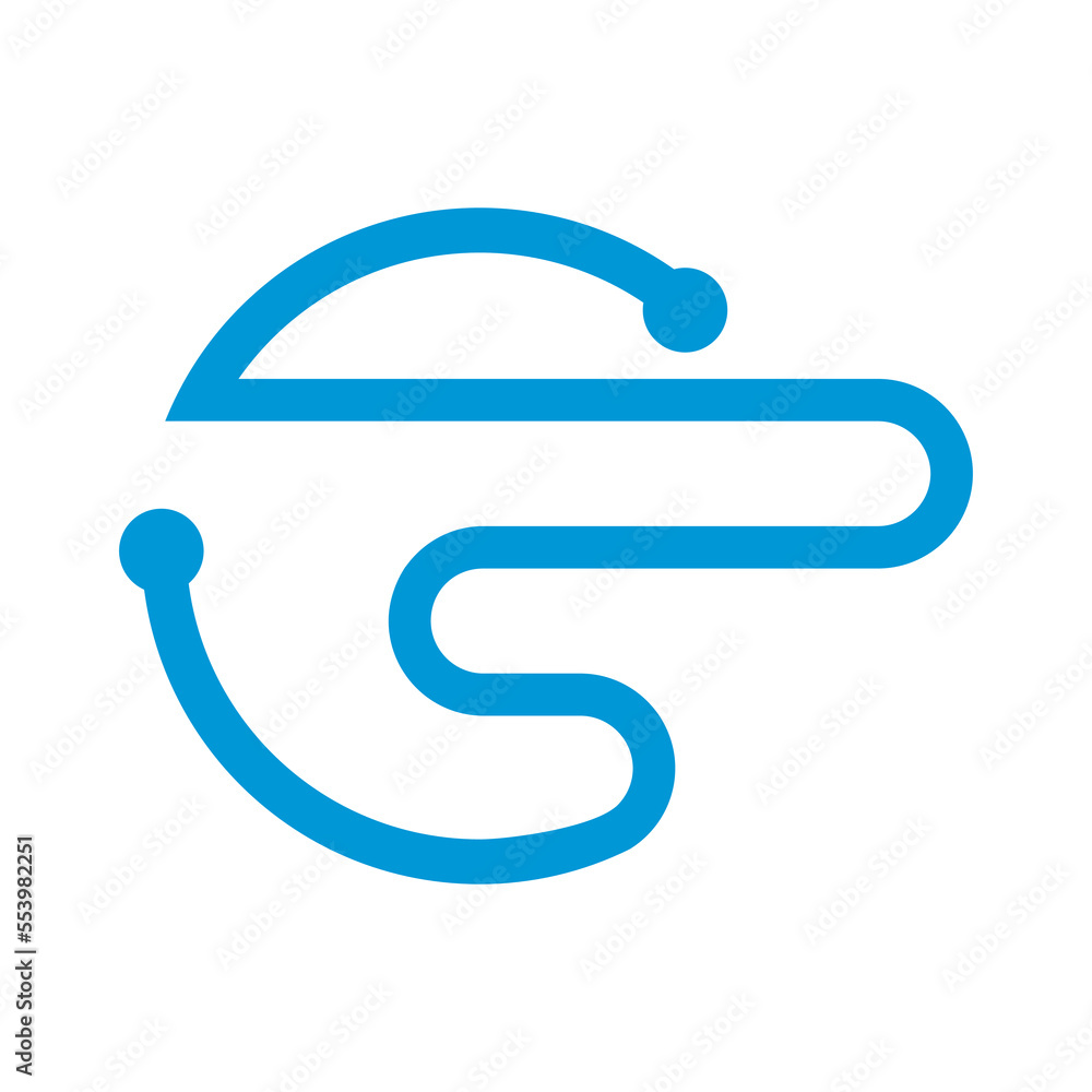 abstract art technology logo vector design abstract art technology logo vector design