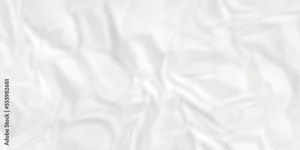 White paper crumpled texture. white fabric textured crumpled white paper background. panorama white paper texture background, crumpled pattern texture backgrund.