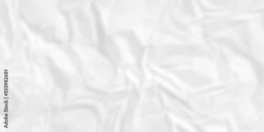 Fototapeta premium White paper crumpled texture. white fabric textured crumpled white paper background. panorama white paper texture background, crumpled pattern texture backgrund.