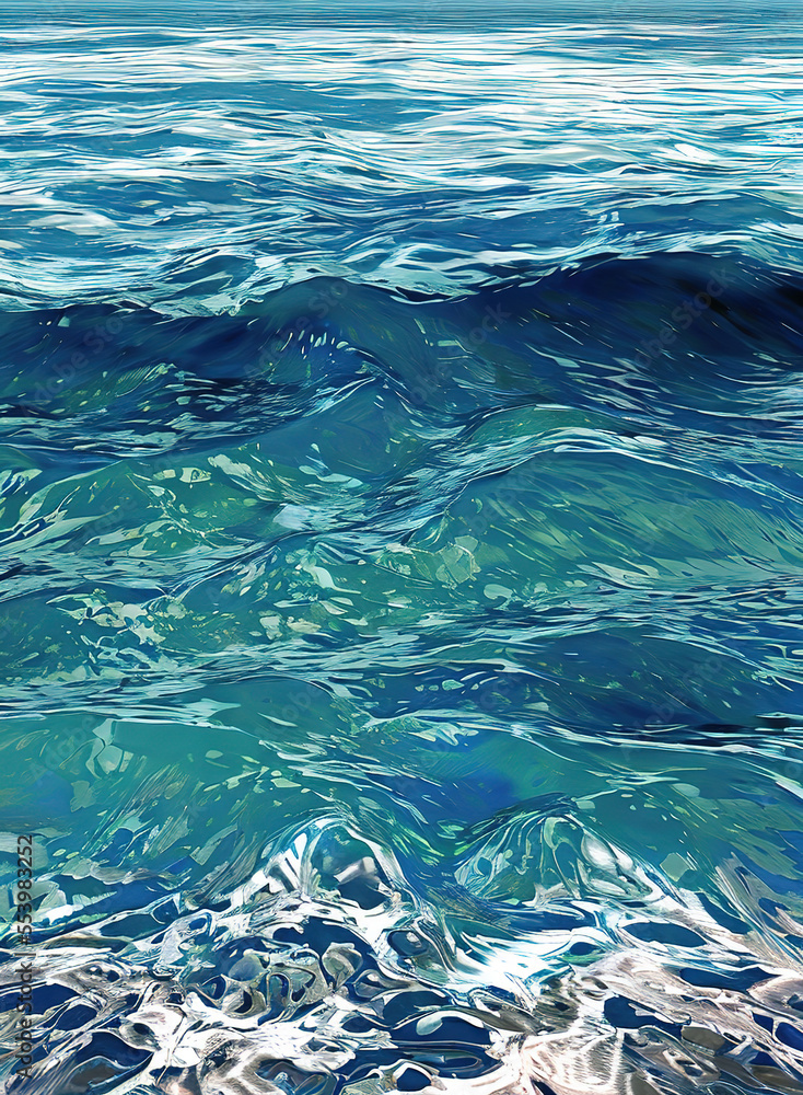 Seamless Ocean Water Texture created with Generative AI Technology