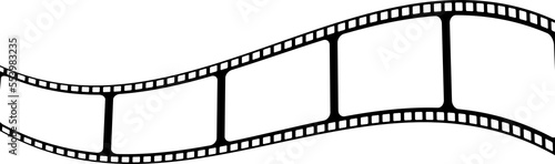 Fotografie, Tablou Curved film strip icon. PNG image
