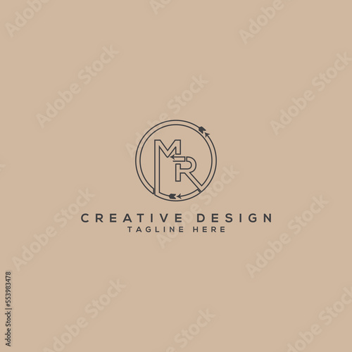 	
Creative MRT letter flower vector design.
