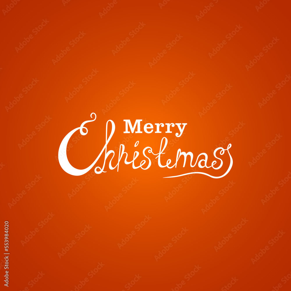 Merry Christmas vector text Calligraphic Lettering design