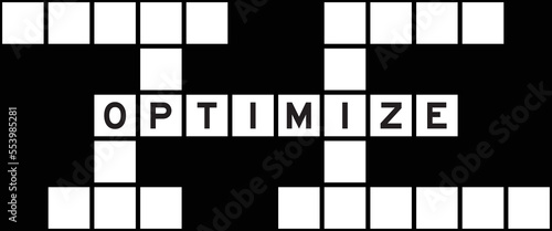 Alphabet letter in word optimize on crossword puzzle background