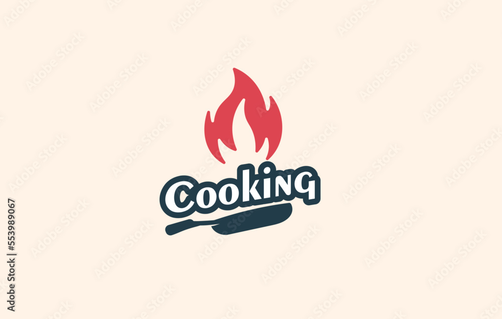 Vector hot grill logo or cooking logo templates