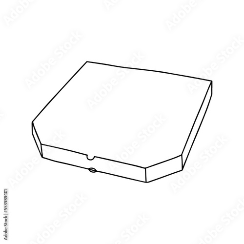 Empty Pizza Box Line Vector & Photo (Free Trial)