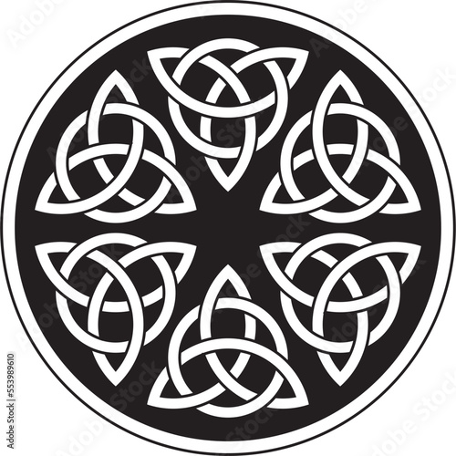 keltische tattoo triangle black and white vector