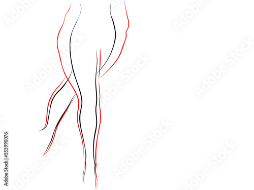 Vector conceptual fat overweight obese female vs slim fit healthy body after weight loss or diet with muscles thin young woman isolated. Fitness, nutrition or fatness obesity, health silhouette shape