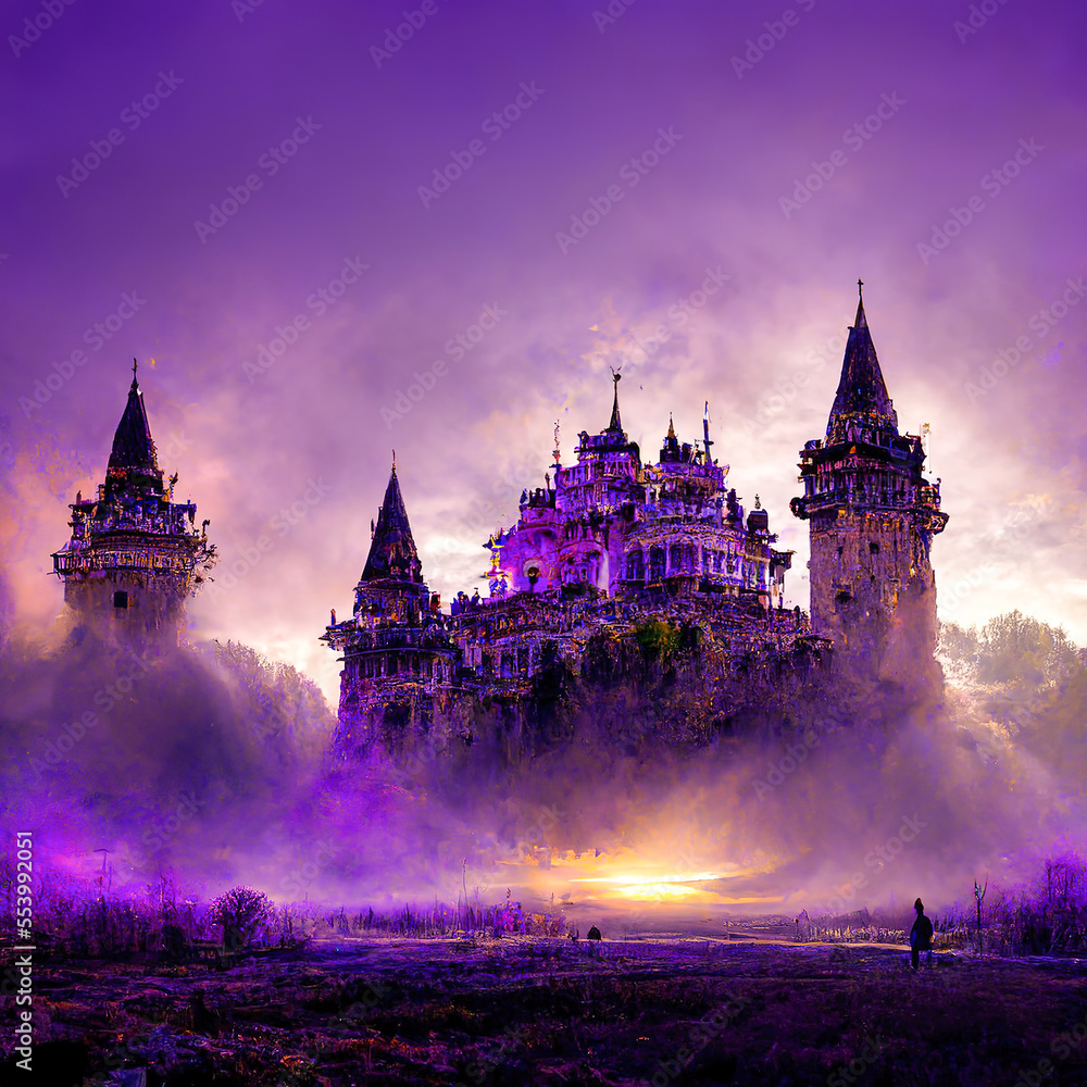Magic unusual fairytale palaces.