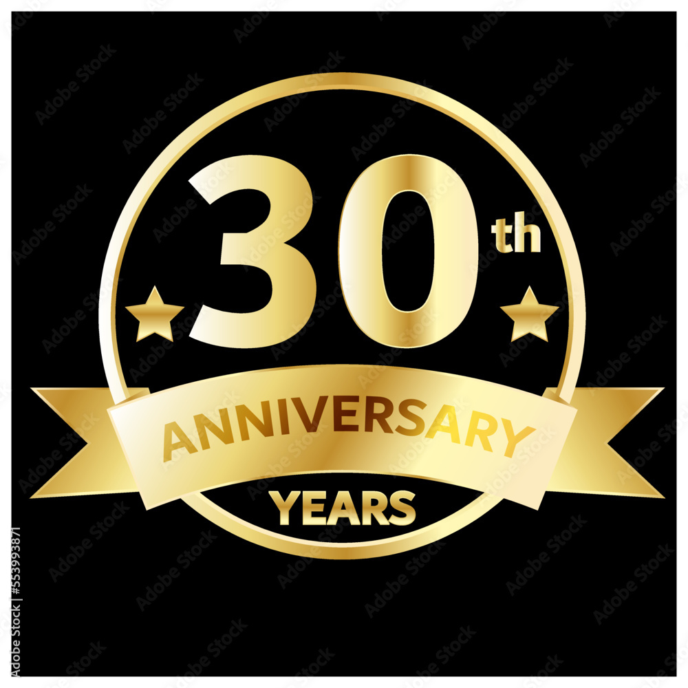 30 th years aniversary royal golden design 30 th years aniversary royal golden design