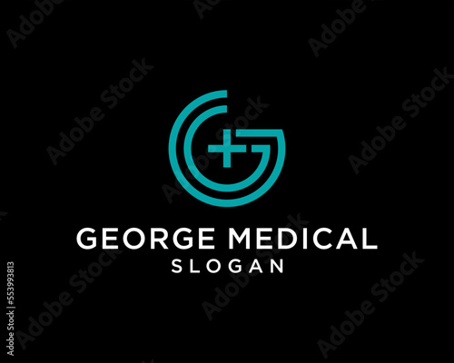 logo modern medical initial G simple 