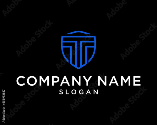 business logo design security logo initial T
