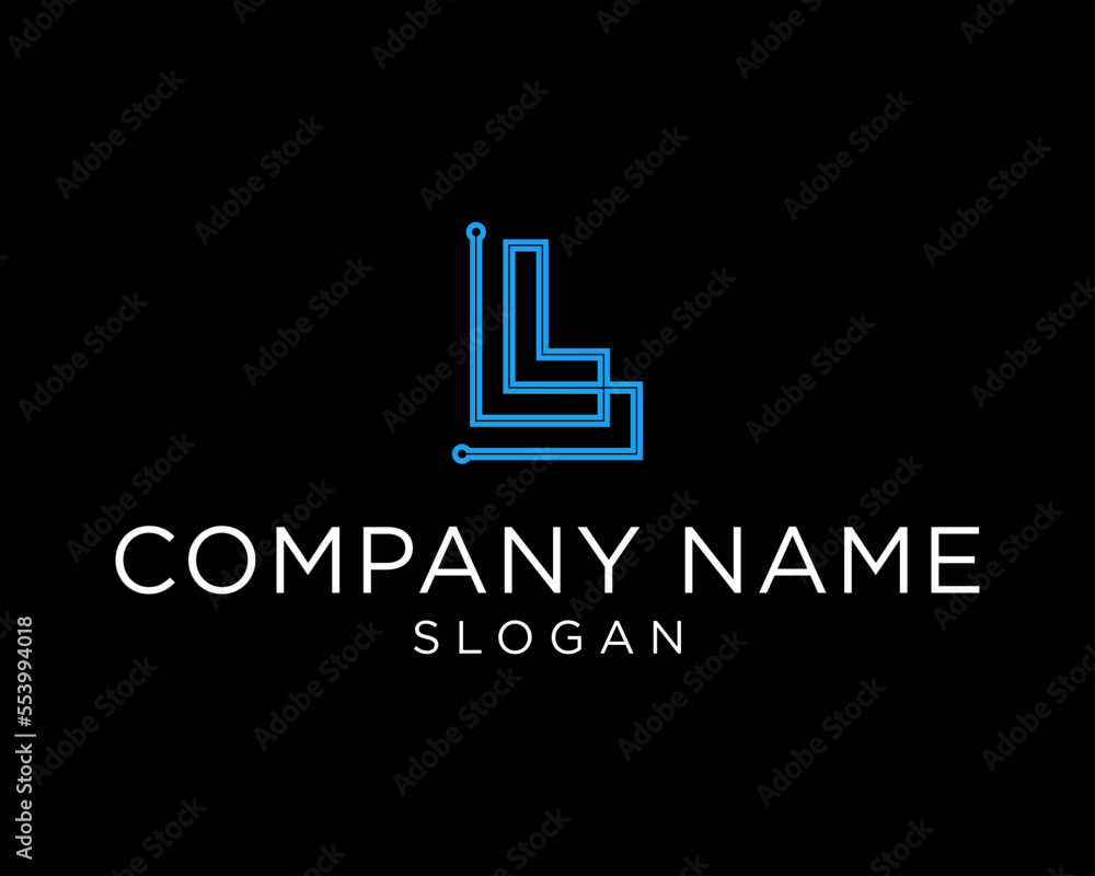 business logo design technology modern initial L business logo design technology modern initial L