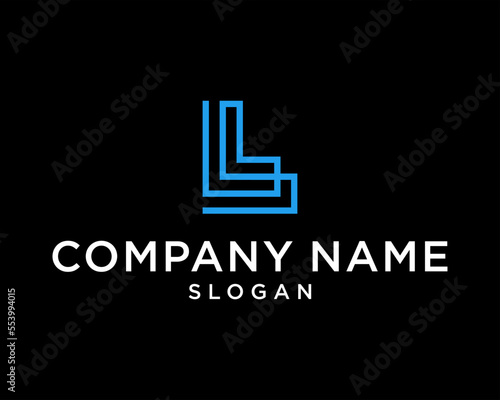 business logo design technology modern initial L 