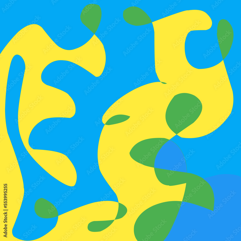 Big set of Liquid Abstract shapes. Isolated Flat Vector background illustration. Various colors modern template. Minimal curvy design. Geometric graphic elements. Place for text.