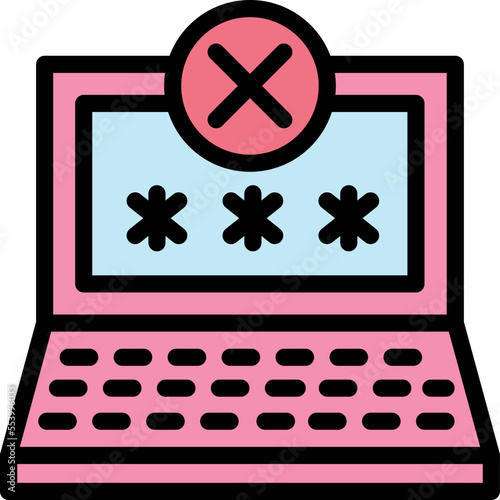 Denial Vector Icon Design Illustration
