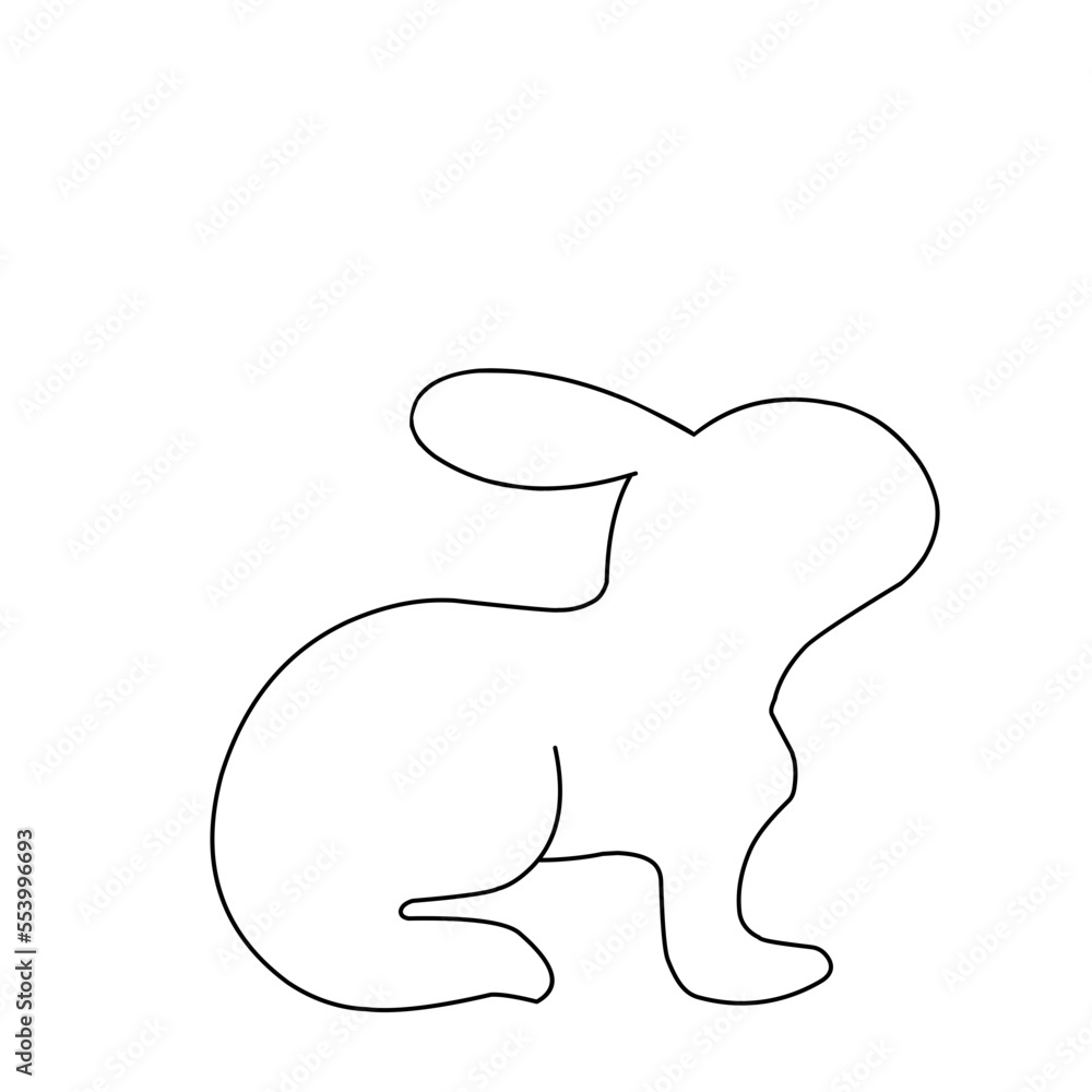Bunny Outline Isolated Icon Bunny Outline Isolated Icon