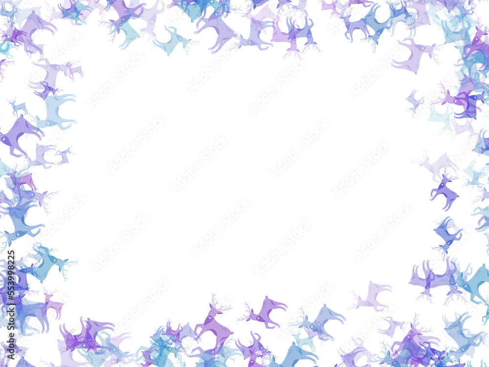 Christmas Frame Pattern Deer Background Christmas Frame Pattern Deer Background