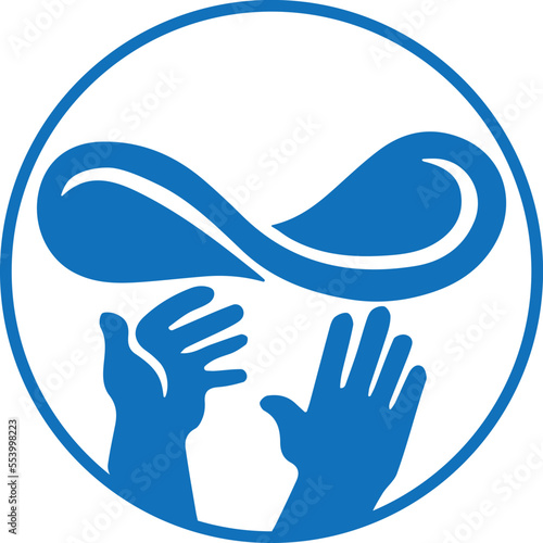 Dough pizza icon, making pizza dough icon blue vector