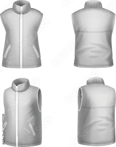 Sleeveless Jacket Set