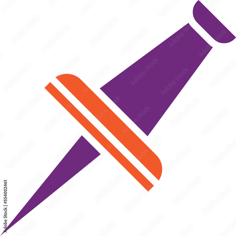 Push Pin Vector Icon Design Illustration Push Pin Vector Icon Design Illustration