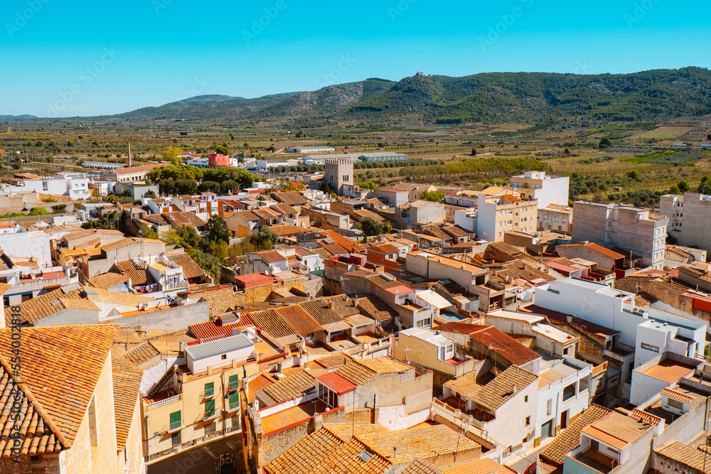 aerial view of Alcala de Xivert, Spain