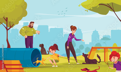 Dog Playground Cartoon