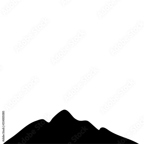 Mountain nature silhouette