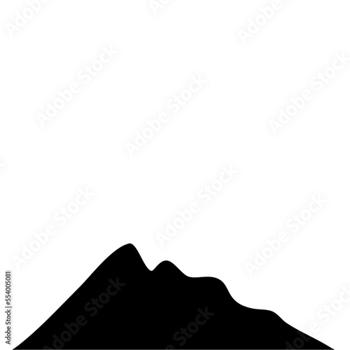 Mountain nature silhouette
