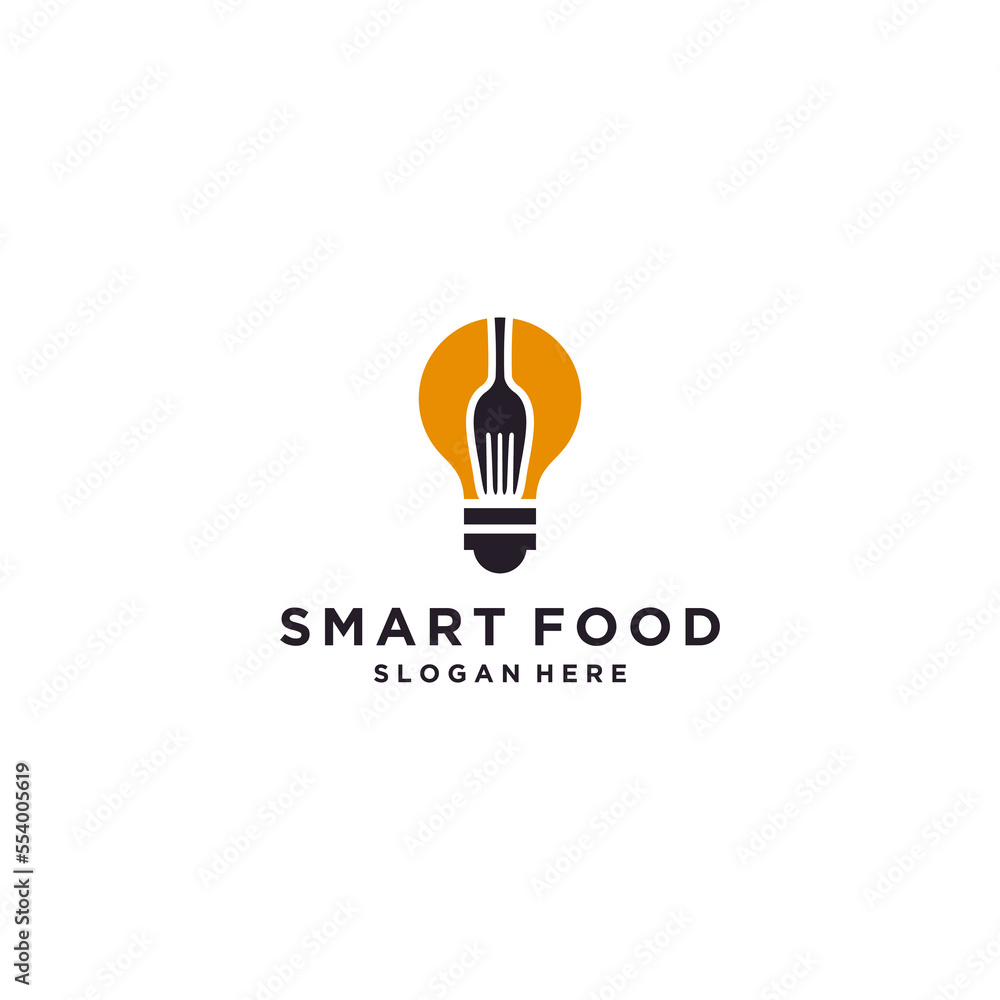 smart food logo template in white background smart food logo template in white background