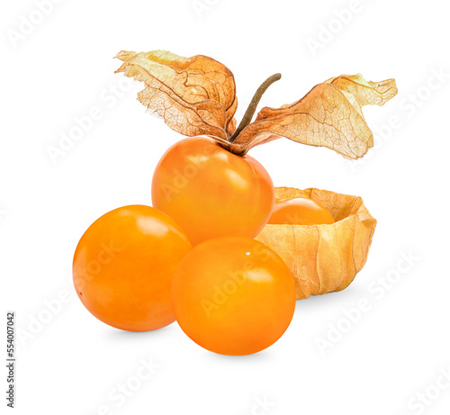 Cape gooseberry, physalis isolated on transparent background (.PNG)