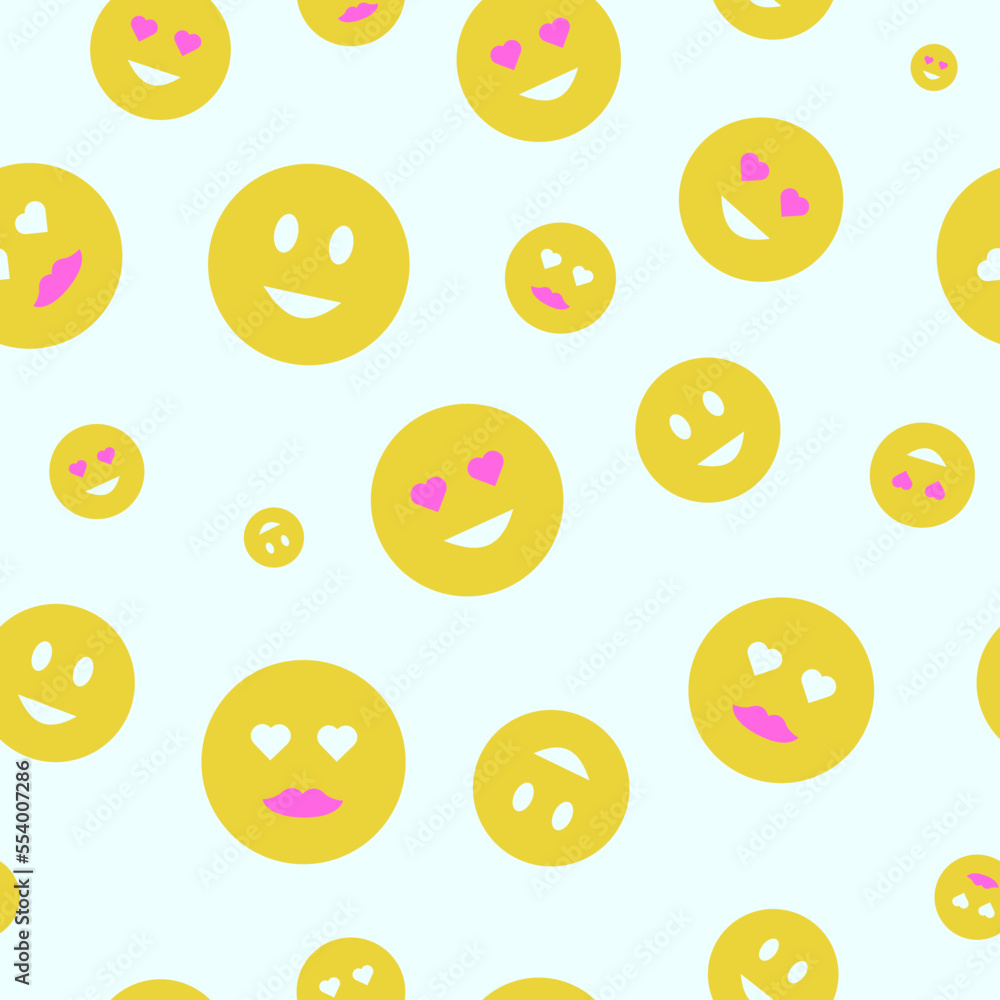 Fototapeta premium Groovy cute pattern. Seamless pattern in y2k style