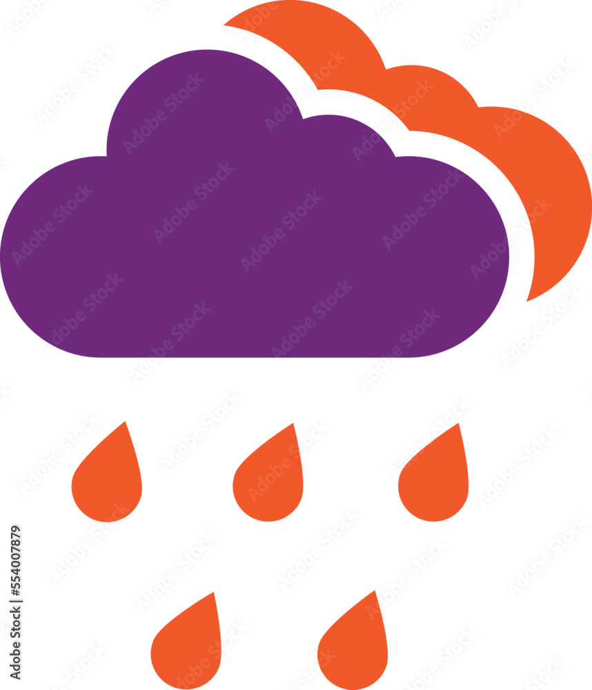 Heavy Rain Vector Icon Design Illustration Heavy Rain Vector Icon Design Illustration