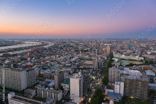 東京都江戸川区 タワーホール船堀展望室から見る東京の住宅街