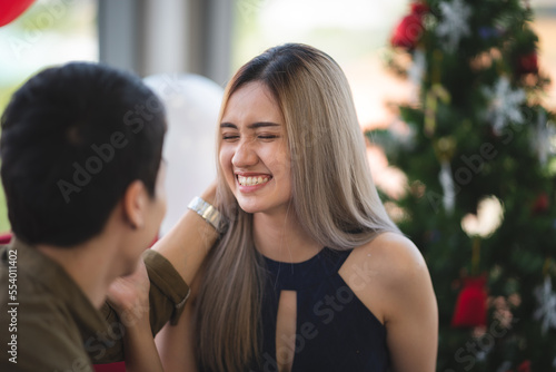 Two Asian young people cute...