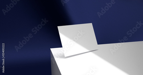 blank business cards blue background 2