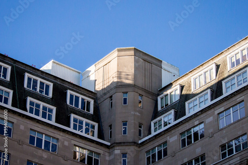 Vintage building corner, in the Liverpool Financial District
