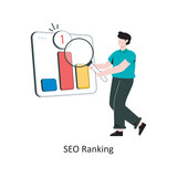SEO Ranking  Flat Style Design Vector illustration. Stock illustration
