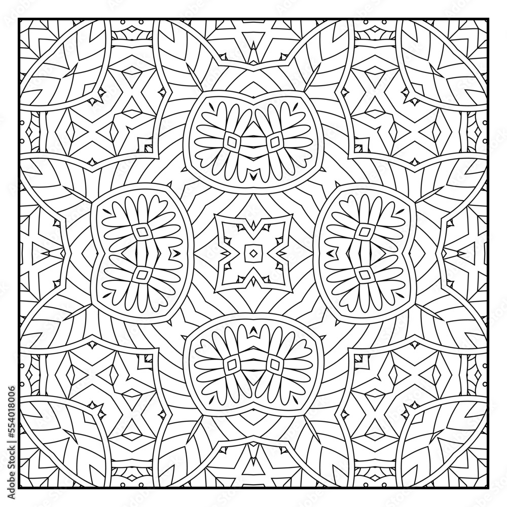 Mandala coloring page for adults. Mandala background. Mandala pattern ...