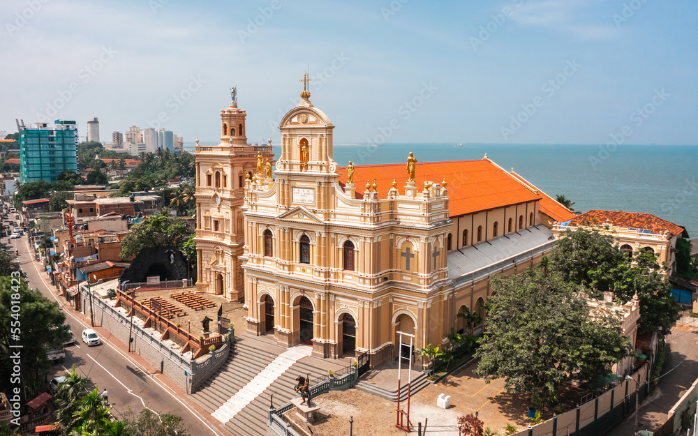 St. James the Great Church in Colombo. Aerial view