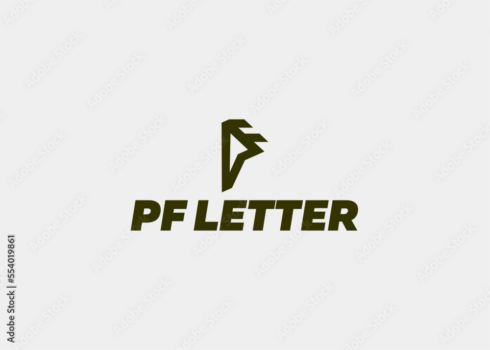 LOGO PF LETTER COMPANY NAME Stock Vector Adobe Stock LOGO PF LETTER COMPANY NAME Stock Vector Adobe Stock