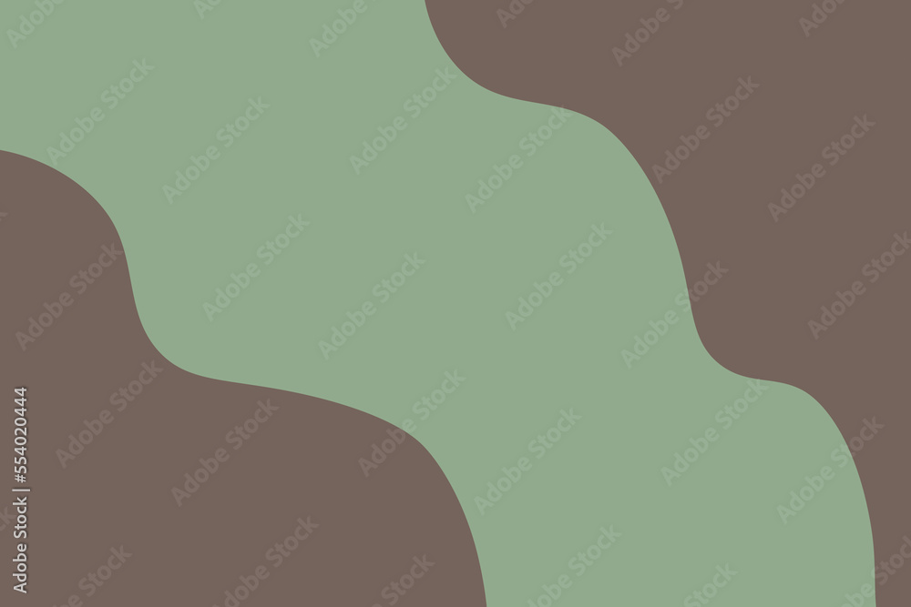 natural green and brown colours background with waves and blank space for text