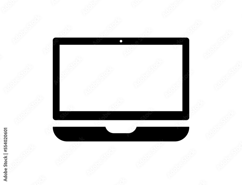 Notebook icon isolated. Concept of computer and portable device with technology Notebook icon isolated. Concept of computer and portable device with technology