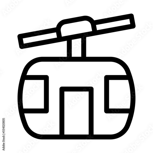 cable car cabin line icon illustration vector graphic