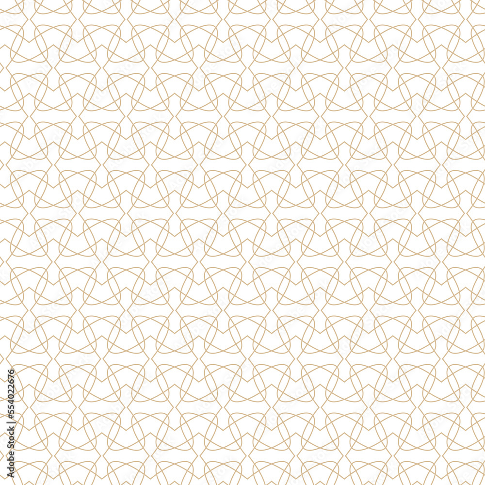 Geometric linear pattern, golden lines on a white background, interesting rounded lines and patterns Geometric linear pattern, golden lines on a white background, interesting rounded lines and patterns