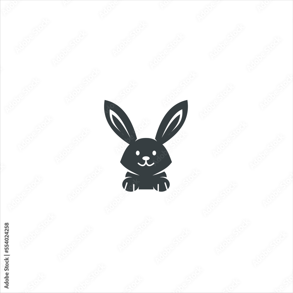 Obraz premium Vector rabbit logo on the white background, inspiration symbol rabbit. 