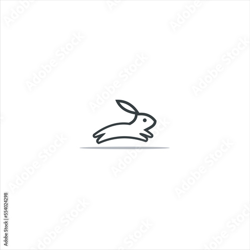 Vector rabbit logo on the white background  inspiration symbol rabbit. 