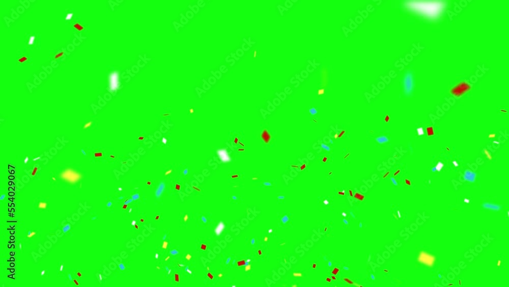 Confetti falling on green screen Confetti falling on green screen